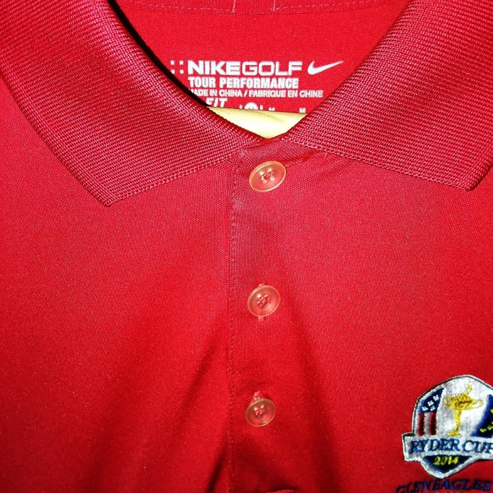 Nike Golf Tour Performance DriFit Ryder Cup Red M